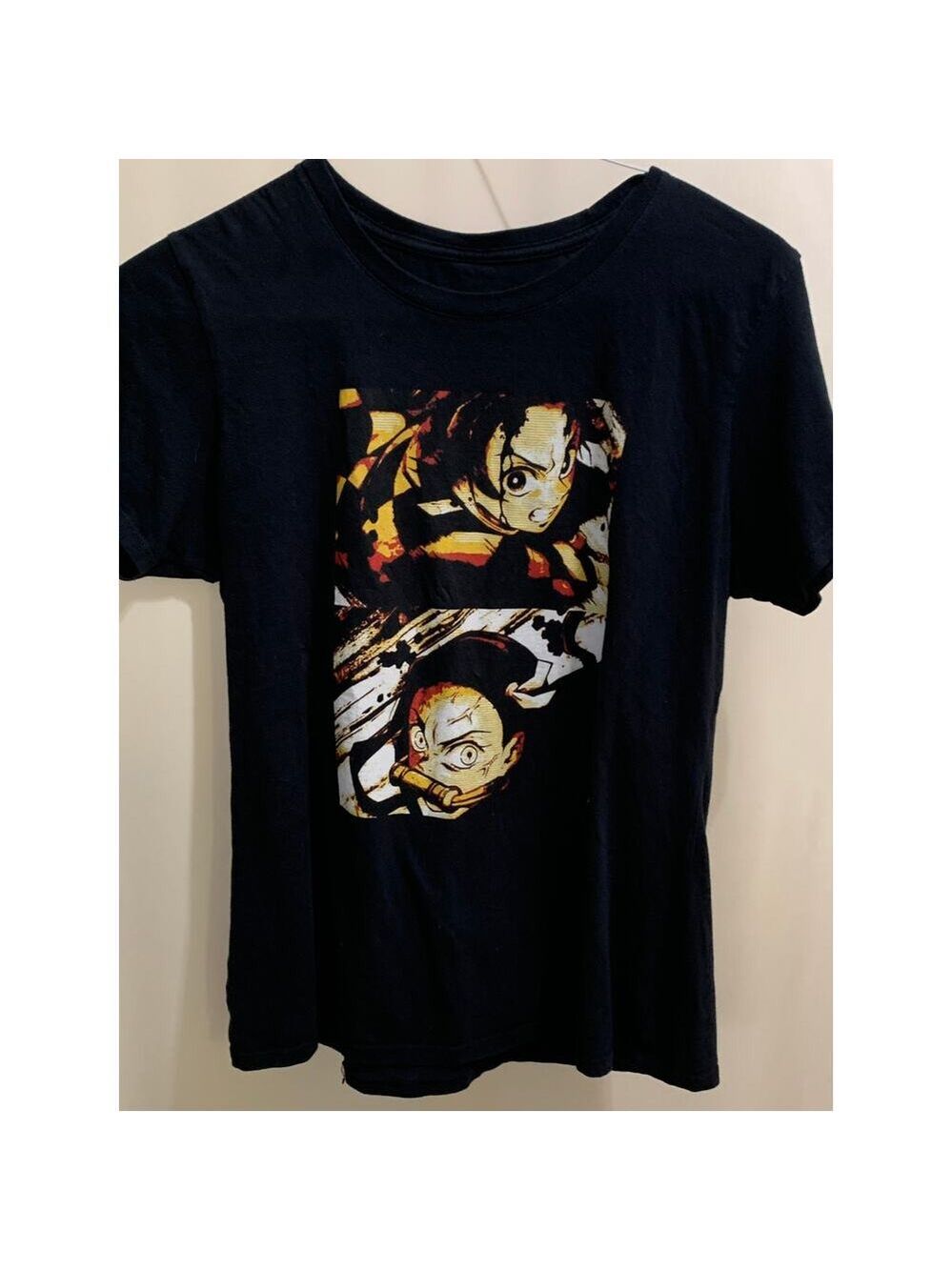 Slayer Demon Anime Loves Short Sleeve Graphic T-Shirt Black Size Medium